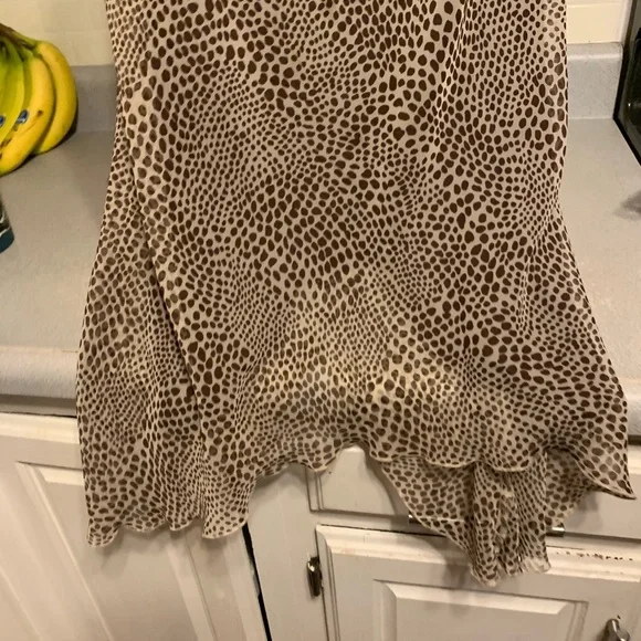 Chiffon Lined Leopard Dress evening cocktail party dress womens - Picture 6 of 12